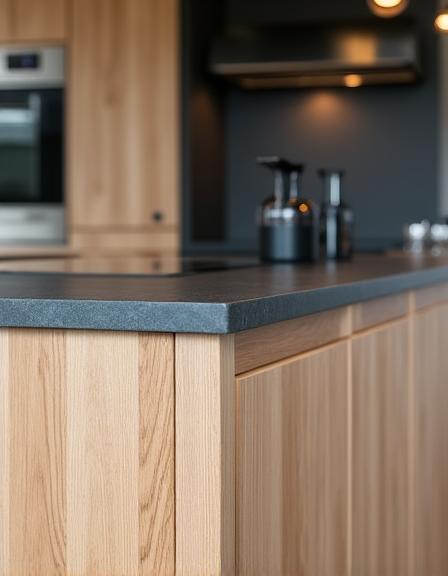 Moderne Holzküche mit nachhaltigen Materialien